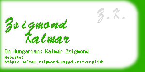 zsigmond kalmar business card